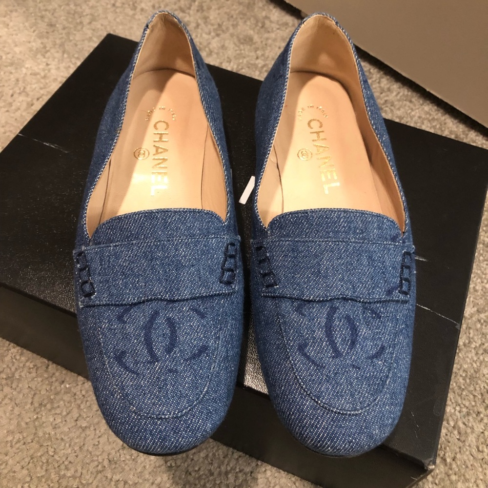 Vintage denim chanel loafers size 36 - Picture 2 of 8